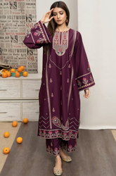 URGE - Winter 3PC Dhanak Embroidered Suit - SS0504